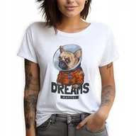 Zestawy upominkowe - Koszulka Damska T-Shirt Biały XL Miś Pluszaki Marzenia Urocze Wiele Wzorów - miniaturka - grafika 1