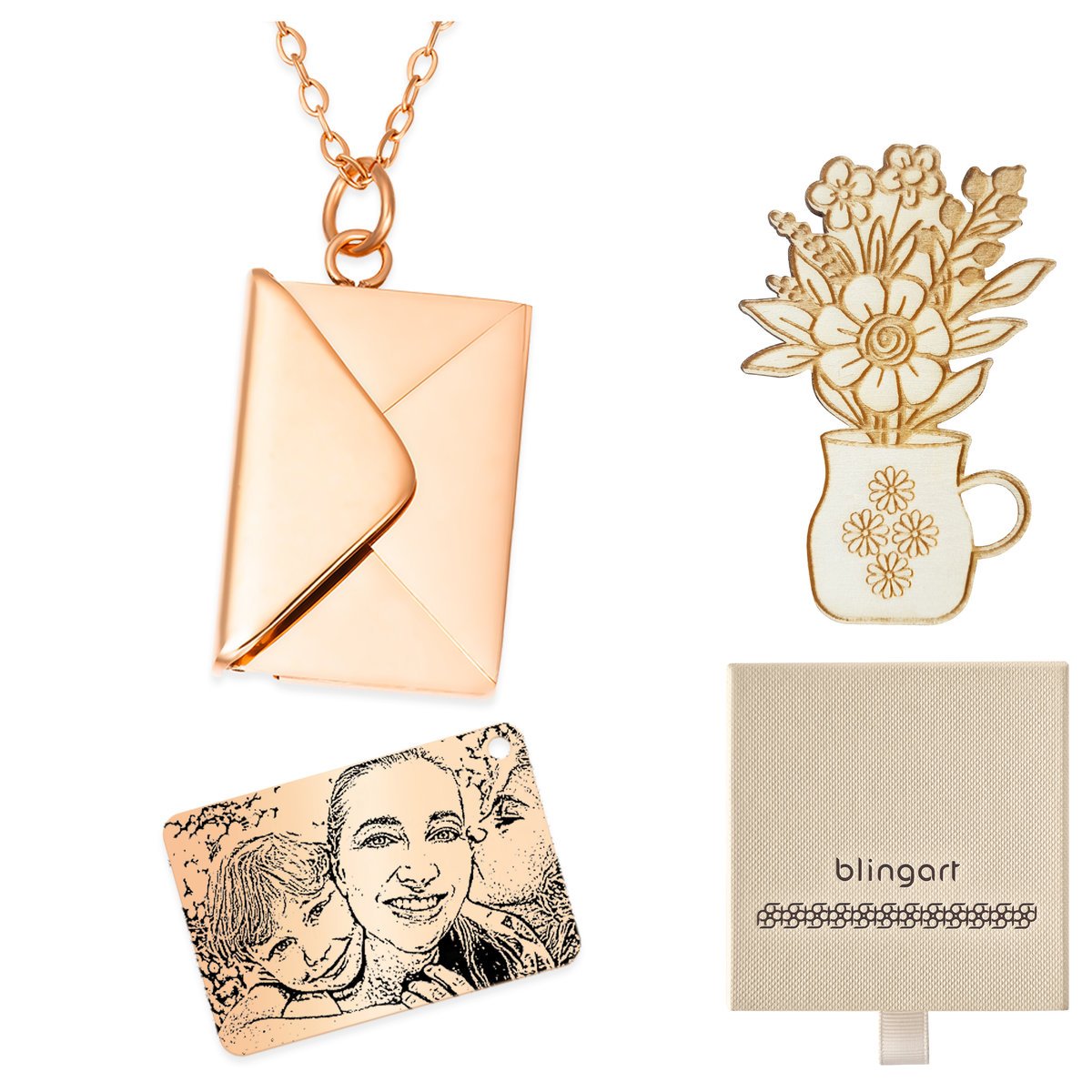 Naszyjnik celebrytka z grawerem koperta różowa