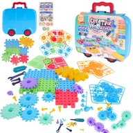 Układanki dla dzieci - Zestaw Majsterkowicza Walizka Puzzle Montessori Układanka Klocki Śrubki - miniaturka - grafika 1