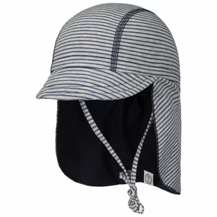 Czapka z Daszkiem Dziecieca GOTS Stripes by maximo, szaro-niebieski, 49 cm - Czapki i chusty sportowe męskie - miniaturka - grafika 1