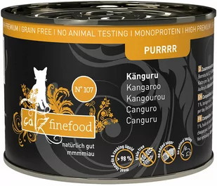 Catz Finefood Purrrr w puszkach, 6 x 200 g / 190 g - No. 107, kangur (6 x 200 g) - Mokra karma dla kotów - miniaturka - grafika 1