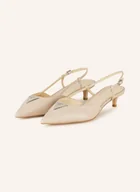 Czółenka - Guess Czółenka Z Odkrytą Piętą Jesson beige - miniaturka - grafika 1