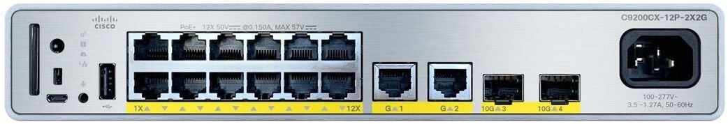 Switch Cisco CATALYST 9000 COMPACT SWITCH C9200CX-12P-2XGH-E