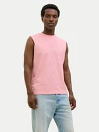 Koszulki męskie - Jack&Jones Tank top Vesterbro 12250430 Różowy Oversize - miniaturka - grafika 1