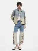 Spodnie damskie - Desigual Jeansy Texas 25SWDD01 Niebieski Straight Fit - miniaturka - grafika 1