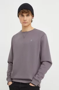 G-Star Raw bluza męska kolor szary gładka - Bluzy męskie - miniaturka - grafika 1