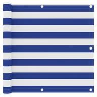 Parawany - vidaXL Parawan balkonowy, biało-niebieski, 90x500 cm, tkanina Oxford vidaXL - miniaturka - grafika 1