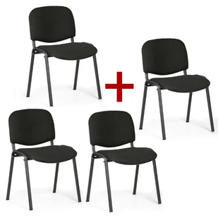 Fotel biurowy, krzesło biurowe Antares 3+1 GRATIS Krzesło konferencyjne VIVA, czarne 555142 - Fotele i krzesła biurowe - miniaturka - grafika 1