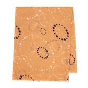 Apaszki i szaliki męskie - Damski szal w motyw geometryczny brązowy - miniaturka - grafika 1