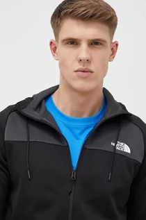 Bluzy męskie - The North Face bluza sportowa Reaxion kolor czarny z kapturem gładka - grafika 1