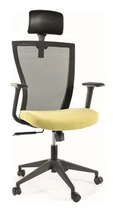 Fotel biurowy, krzesło biurowe Fotel Obrotowy Q-328H Czarny / Zielony - Fotele i krzesła biurowe - miniaturka - grafika 1