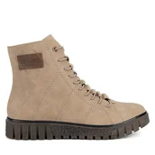 Botki damskie - Botki Rieker Y3421-20 Beżowy - miniaturka - grafika 1