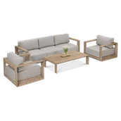 Meble ogrodowe - Zestaw drewnianych mebli ogrodowych ROYAL Caffe - Furrore - miniaturka - grafika 1