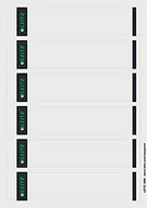 Etykiety do drukarek - Leitz Etykiety na grzbiecie z możliwością opisu komputera, samoprzylepne do segregatorów standardowych i twardych tekturowych, 150 sztuk, krótkie i wąskie formaty, 39 x 192 mm, papier, szary, 16862085 - miniaturka - grafika 1