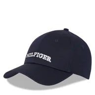 Czapki damskie - Czapka z daszkiem Tommy Hilfiger Hilfiger Prep Cap AW0AW16040 Space Blue DW6 - miniaturka - grafika 1