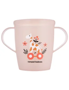 Canpol Babies Kubek z uchwytami Toys 250 ml koralowy - Kubki dla dzieci - miniaturka - grafika 1