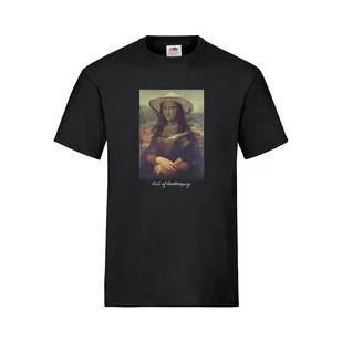 Koszulka bawełniana z nadrukiem Mona Lisa | Art of Beekeeping (czarna) - wzór KA47 L - Koszulki męskie - miniaturka - grafika 1