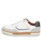 Trampki męskie - Camel Active Skórzane sneakersy "Bayland" w kolorze biało-granatowym - miniaturka - grafika 1