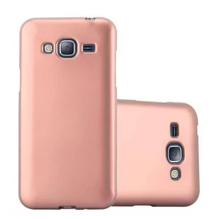 Pokrowiec Do Samsung Galaxy J3 2016 w METALLIC RÓŻOWE ZŁOTO Etui TPU Silikon Obudowa Ochronny Case Cover Cadorabo - Etui i futerały do telefonów - miniaturka - grafika 1