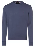 Swetry męskie - Tommy Hilfiger - Sweter męski z dodatkiem kaszmiru, niebieski - miniaturka - grafika 1