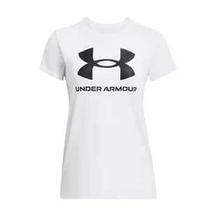 Damska Koszulka z krótkim rękawem UNDER ARMOUR UA W SPORTSTYLE LOGO SS 1356305-111 – Biały - Koszulki i topy damskie - miniaturka - grafika 1
