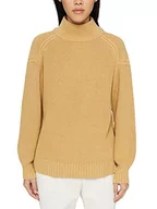 Swetry damskie - ESPRIT Sweter damski 101ee1i314, khaki beżowy, M - miniaturka - grafika 1