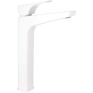 Deante Hiacynt bateria umywalkowa stojąca wysoka biały półmat BQHA20N - Baterie umywalkowe - miniaturka - grafika 1