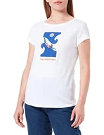 Koszulki i topy damskie - Sisley T-shirt damski, White 901, L - miniaturka - grafika 1