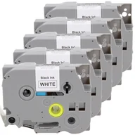 Etykiety do drukarek - Zestaw zamienników taśmy Brother TZE-251 24mm biała/czarny 5 szt. - miniaturka - grafika 1
