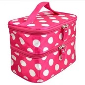 Kosmetyczki, organizery i kuferki - Damska kosmetyczka podróżna z lusterkiem kuferek - miniaturka - grafika 1