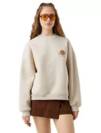 Bluzy damskie - Koton Damska bluza z nadrukiem slogan, beżowy (052) - miniaturka - grafika 1