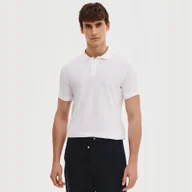 Koszulki męskie - Biały bawełniany t-shirt polo męski Pako Lorente roz. XXL - miniaturka - grafika 1