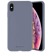 Etui i futerały do telefonów - Mercury Silicone iPhone X/Xs lawendowy /lavender gray - miniaturka - grafika 1