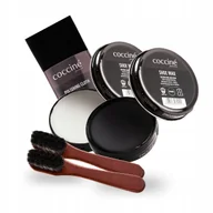 Środki do obuwia i ubrań - Pasty do Butów Czarna i Bezbarwna Dwie Szczotki Szmatka Zestaw Coccine 5w1 - miniaturka - grafika 1