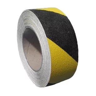 Taśma antypoślizgowa, żółty-czarna, 100mm/18m - Taśmy klejące - miniaturka - grafika 1