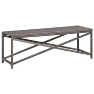 Ławki ogrodowe - vidaXL Ławka ogrodowa, 120 cm, polirattan, szara - miniaturka - grafika 1