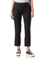 Spodnie damskie - BRAX Damskie spodnie w stylu Maron lniane spodnie, czarny, 27W / 32L - miniaturka - grafika 1