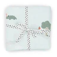 Zestawy naczyń dla dzieci - Done by Deer Otulacz Kocyk Bawełniany 120x120cm Playground Blue - miniaturka - grafika 1