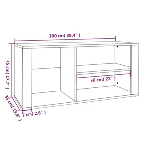 Lumarko Szafka na buty, czarna, 100x35x45 cm, materiał drewnopochodny - Szafki na buty - miniaturka - grafika 9