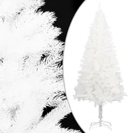 Choinki - vidaXL Sztuczna choinka ze stojakiem, biała, 240 cm, PE - miniaturka - grafika 1