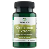 Dla diabetyków - Swanson Health Products SWANSON Cynamon extract 90 kaps - miniaturka - grafika 1