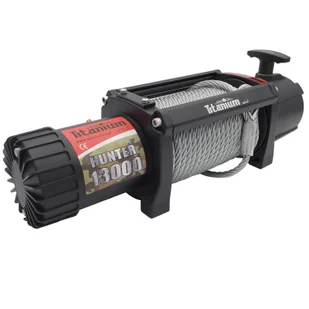 WYCIĄGARKA ELEKTRYCZNA 12V 13000LBS HUNTER Z LINĄ STALOWĄ TITANIUM WINCH - Akcesoria motoryzacyjne - miniaturka - grafika 4
