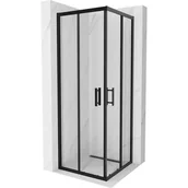 Kabiny prysznicowe - Mexen Rio kabina prysznicowa kwadratowa 70x70 cm, transparent, czarna - miniaturka - grafika 1