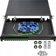 Akcesoria do szaf serwerowych - PRZEŁĄCZNICA ŚWIATŁOWODOWA TFSP-19-1U-24S-SC-B STALFLEX - miniaturka - grafika 1