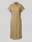 Sukienki - Sukienka koszulowa taliowana z czystego lnu - miniaturka - grafika 1