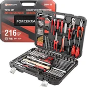 Zestawy narzędziowe - Zestaw narzędzi Forcekraft Zestaw narzędzi 216el. - miniaturka - grafika 1