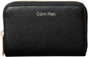 Calvin Klein Damskie logo foliowe średni zamek błyskawiczny wokół portfeli LV04F1091G, czarny (czarny/tosty kokosowy), jeden rozmiar, Czarny (czarny/tosty kokosowy), Rozmiar Uniwersalny - Portfele - miniaturka - grafika 1