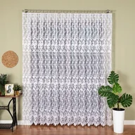 Firany - FIRANKA ŻAKARDOWA METRAŻOWA 17826 250 BIAŁA ZE WZOREM PASOWYM - miniaturka - grafika 1