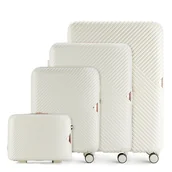 Walizki - Komplet walizek z polikarbonu w paseczki - miniaturka - grafika 1