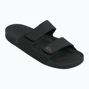 Klapki męskie Quiksilver Rivi Leather Double Adjust black 1 WYSYŁKA W 24H 30 DNI NA ZWROT - Klapki i japonki męskie - miniaturka - grafika 1
